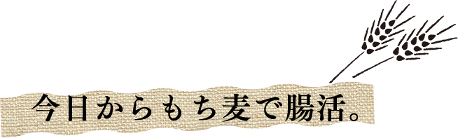 今日からもち麦で腸活